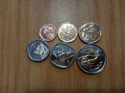 BRAND NEW 2023 SOUTH AFRICAN COIN SETS 10C - R5. FROM SEALED BANK BAGS