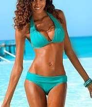 Bikini. Bikini with built in bra. Halter Swimwear