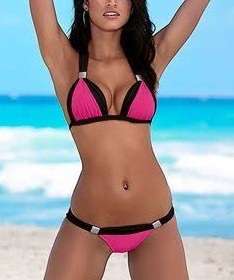 Outrageously Stunning Two-Tone Halter Bikini 4 colours