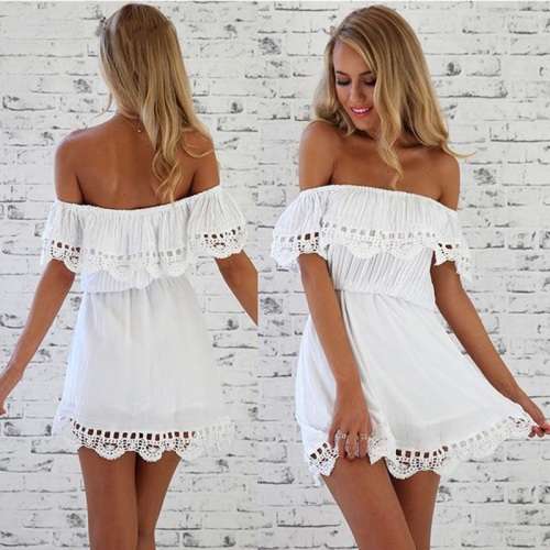Off-shoulder Dress, imported  20+ working days for delivery. BUY FOR SUMMER AT MASSIVE DISCOUNT