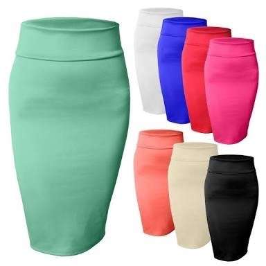 *NEW* JUST ARRIVED PENCIL SKIRT WITH SELF TURN-OVER BAND only R89. Hurry!