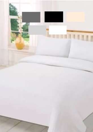 Bedding/Duvet Cover Set with FITTED SHEET/ WHITE, Double, Queen, King, Super King