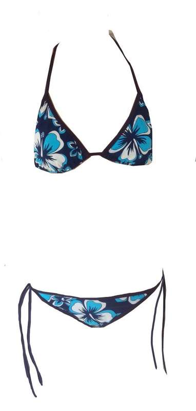 High Sheen floral Bikini with removable pads. Size 34