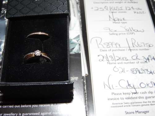 WEDDING BAND AND ENGAGEMENT RING BUNDLE FROM AMERICAN SWISS_ GREAT DEAL!!