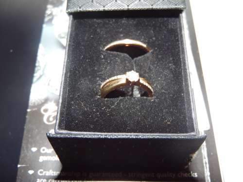 WEDDING BAND AND ENGAGEMENT RING BUNDLE FROM AMERICAN SWISS_ GREAT DEAL!!