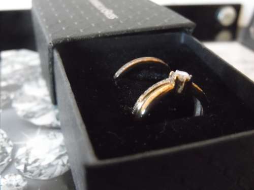 WEDDING BAND AND ENGAGEMENT RING BUNDLE FROM AMERICAN SWISS_ GREAT DEAL!!