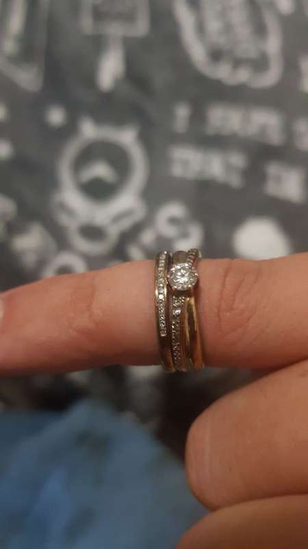 WEDDING BAND AND ENGAGEMENT RING BUNDLE FROM AMERICAN SWISS_ GREAT DEAL!!