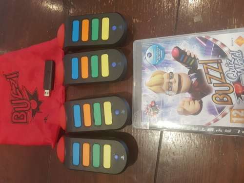 PS3 BUZZ GAME BUNDLE WITH CONTROLLERS - R1 AUCTION DEALS!!