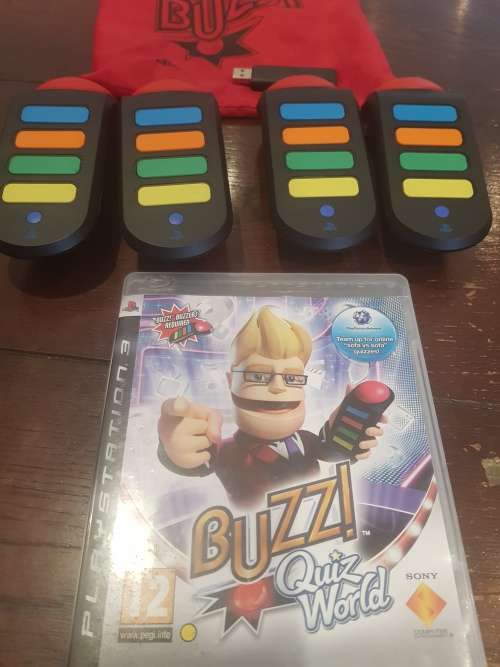 PS3 BUZZ GAME BUNDLE WITH CONTROLLERS - R1 AUCTION DEALS!!