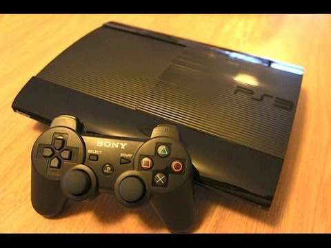 PS3 SUPER SLIM CONSOLE (12GB) 1CONTROLLER AND CABLES