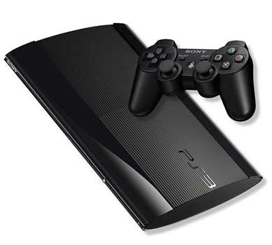 PS3 SUPER SLIM CONSOLE (12GB) 1CONTROLLER AND CABLES