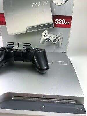 PS3 SLIVER SLIM CONSOLE (320GB) 1CONTROLLER AND CABLES - AMAZING CONDITION