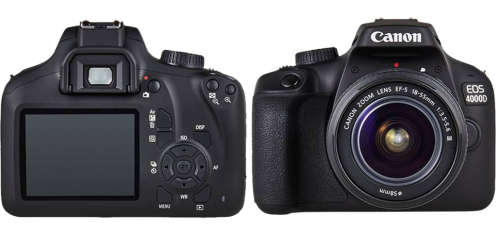 Canon eos 4000d - ef-s18-s5 f/3.5-5.6 III, 16gb sd card - camera bag