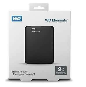 WESTERN DIGITAL ELEMENT 2TB 2.5" EXTERNAL DRIVE (BLACK) - GREAT DEALS!!
