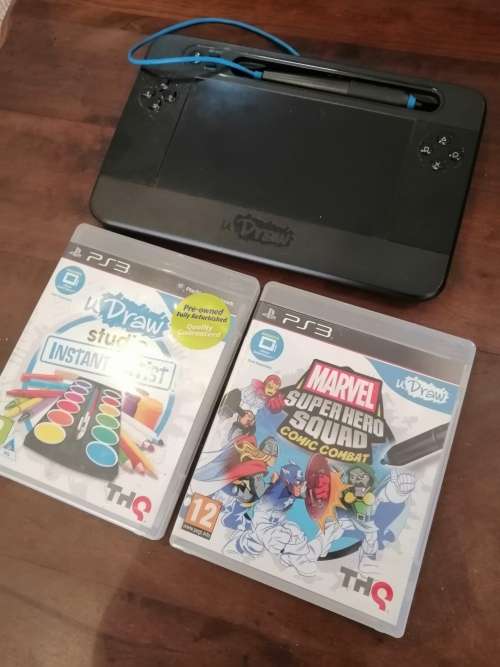 1X UDRAW PAD 2X PS3 DRAWING GAMES BUNDLE# -GREAT DEALS!!