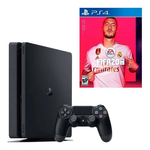 Ps4 slim console 500GB- Fifa 20 (+HDR) including 1x controller and cables