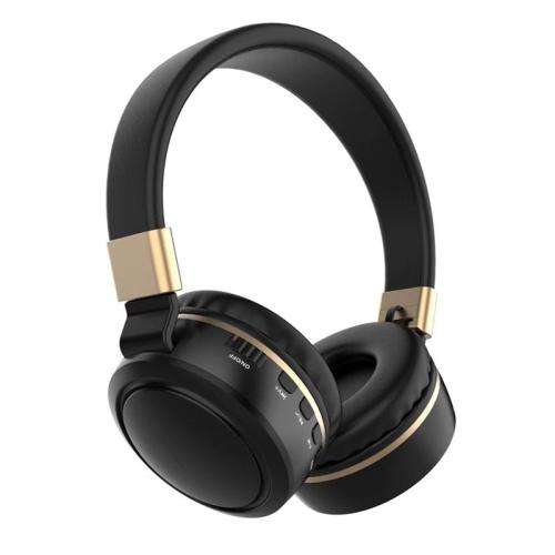 T17 bluetooth headset - macaron color tf card folding - black