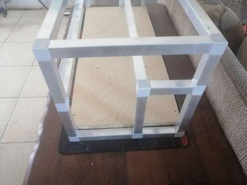 aluminum mining frame 6x slots..860mm x 340mm X 350mm (with fan rail)!!