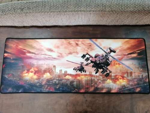 Large gaming mouse pad - helicopter - size 80cm x 30cm x 3mm