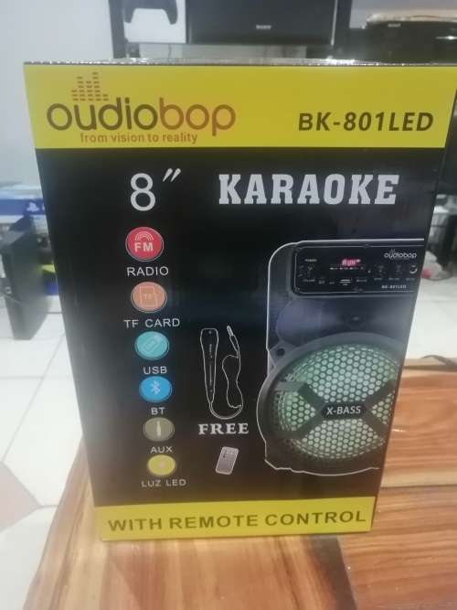 8" audiobop Karaoke Bluetooth Speaker bk-801led  (SEALED)!!
