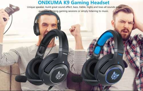 Onikuma k9 stereo gaming headset - led light - pc, xbox, ps4
