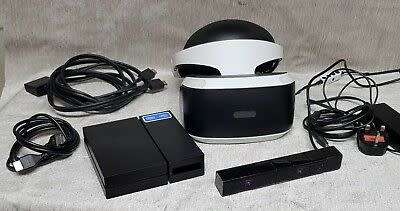 Playstation 4 - vr headset combo - including cables with camera