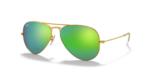 RAYBAN RB3025 AVIATOR Lenses: crystal green, G-15 polarized + Frame: Gold(With pouch) -GREAT DEALS!!