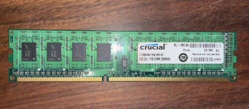 Crucial 2GB 240-Pin DIMM 256MX64 DDR3 PC3-12800 Unbuffered Deskstop Memory!!! GREAT DEAL
