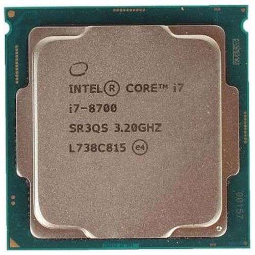 Intel 8th gen core i7-8700 -  coffee lake up to 4.60ghz 12mb cache lga 1151 65w cpu