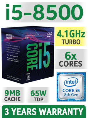 Intel Core i5-8500 3.0GHz (4.1GHz Turbo) Hex Core 14nm Coffee Lake  !! great deal!!