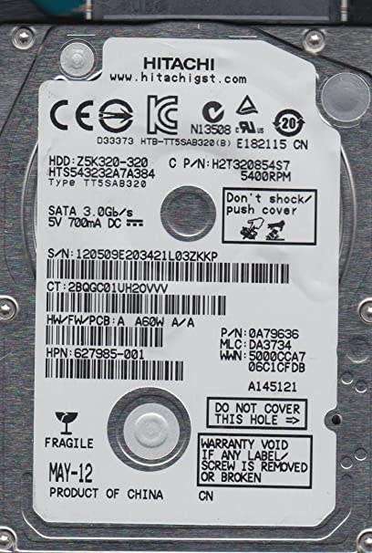 hitachi hts543232a7a384 (320GB) 2.5`- Internal Laptop Hard Drive