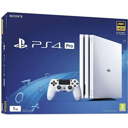 PS4 PRO CONSOLE(white) limited edition 1TB HDD 4K HDR+ INCLUDING 1X CONTROLLER CABLES!! GREAT DEAL