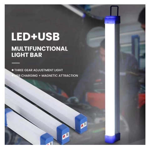 52cm 1800w x2 - rechargeable magnetic portable - lithium battery light -usb emergency light bar