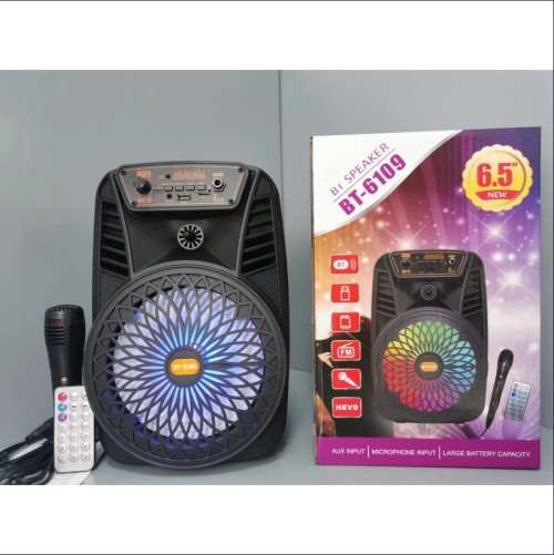 Bluetooth speaker bt6109 with microphone  and remote - 6.5 inch