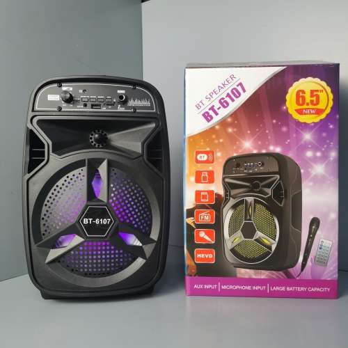 Bluetooth speaker - bt6107 with microphone and remote -6.5 inch