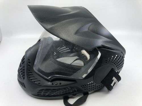 Tippman paintball mask with visor and neck strap - black