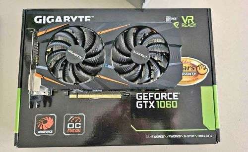 Gigabyte GeForce GTX 1060 WINDFORCE OC 6GB GDDR5 192-bit PCI-E 3.0 Desktop Graphics Card!