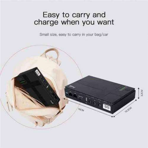 Mini ups - router - ont - cctv backup power supply -8800mah 18w