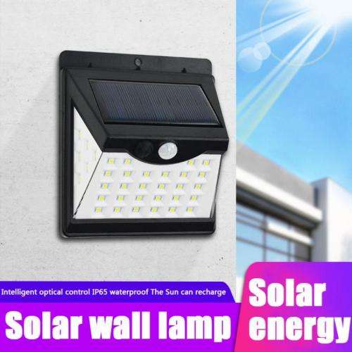 Solar power sensor - wall light 40 led - bright wireless security motion