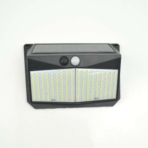 Solar power sensor - wall light 228 led - bright wireless security motion