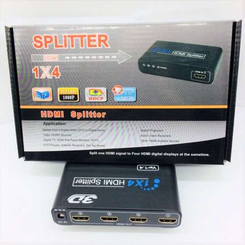 1 To 4 HDMI Splitter Adapter Converter For HDTV,3D,TV,PC Computer Laptop