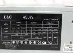 L & C - 450W Non-Modular Power Supply - great deals!!