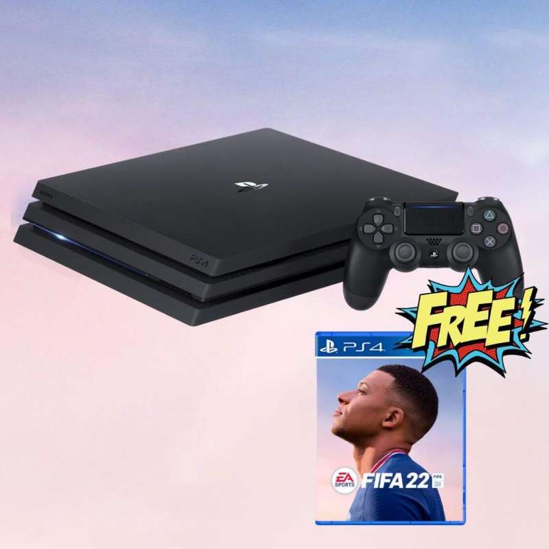 PS4 PRO CONSOLE 1TB HDD 4K HDR+ INCLUDING FIFA 22, 1X CONTROLLER CABLES!!!GREAT DEAL