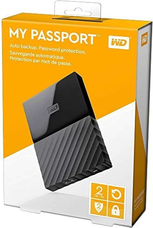 WESTERN DIGITAL PASSPORT (WDBS4B0020BRD-WESN) 2TB 2.5` EXTERNAL DRIVE (BLACK) - GREAT DEALS!!