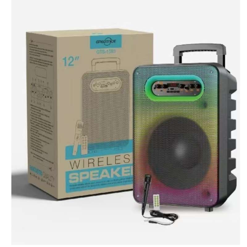 12" Bluetooth Speaker GTS-1593 with Microphone and Remote
