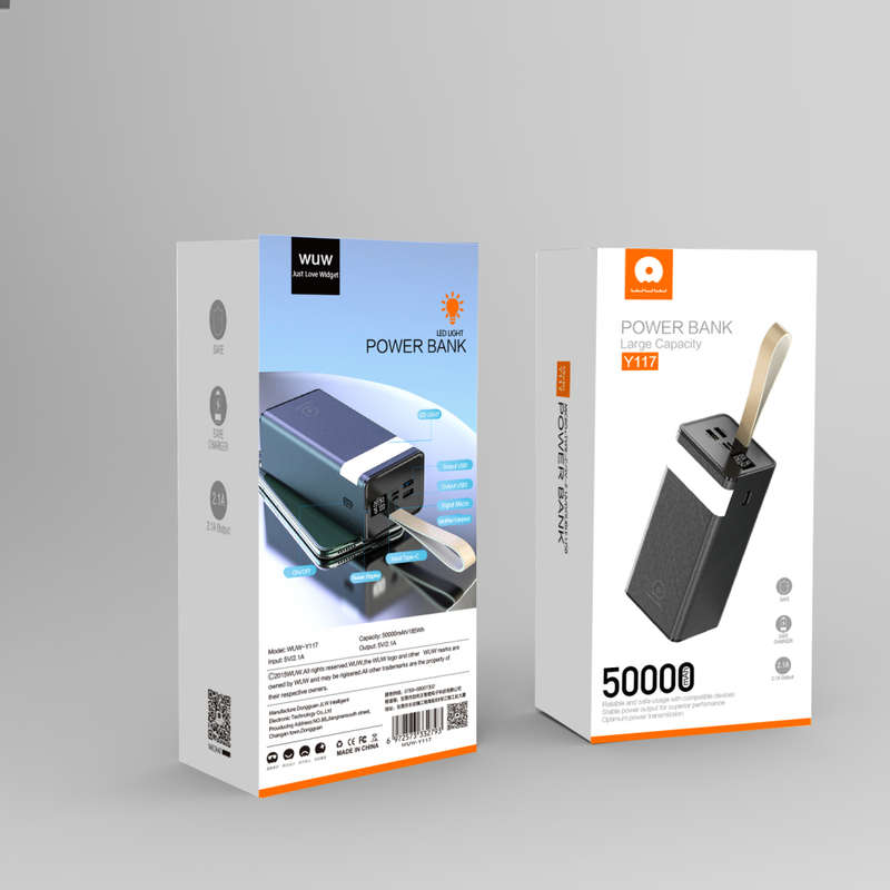 WUW-Y117 50000mAh High Capacity Power Bank with 2.1A Fast Charging- GREAT DEALS!!