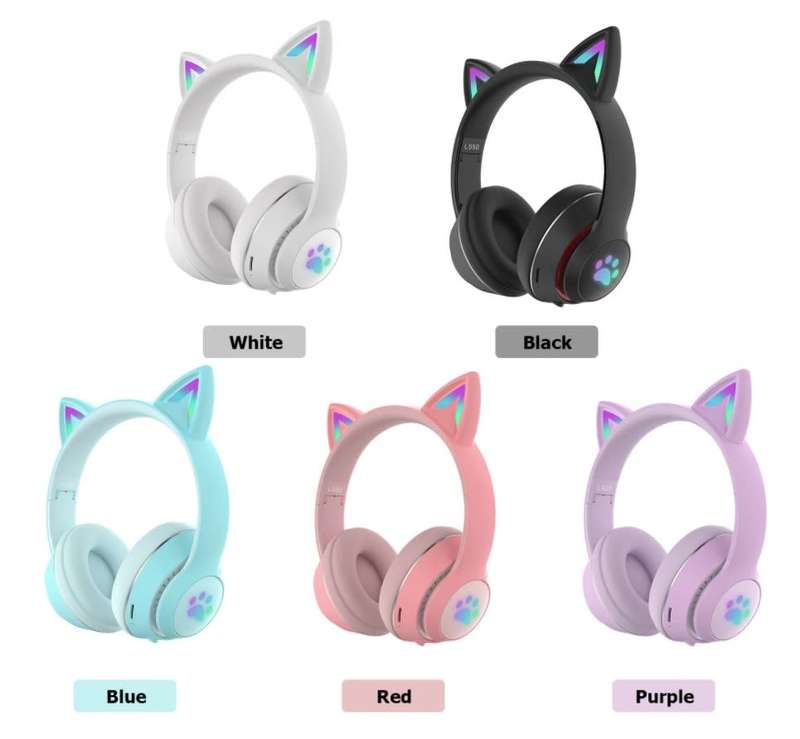Cat ear wireless headset l550 - led light