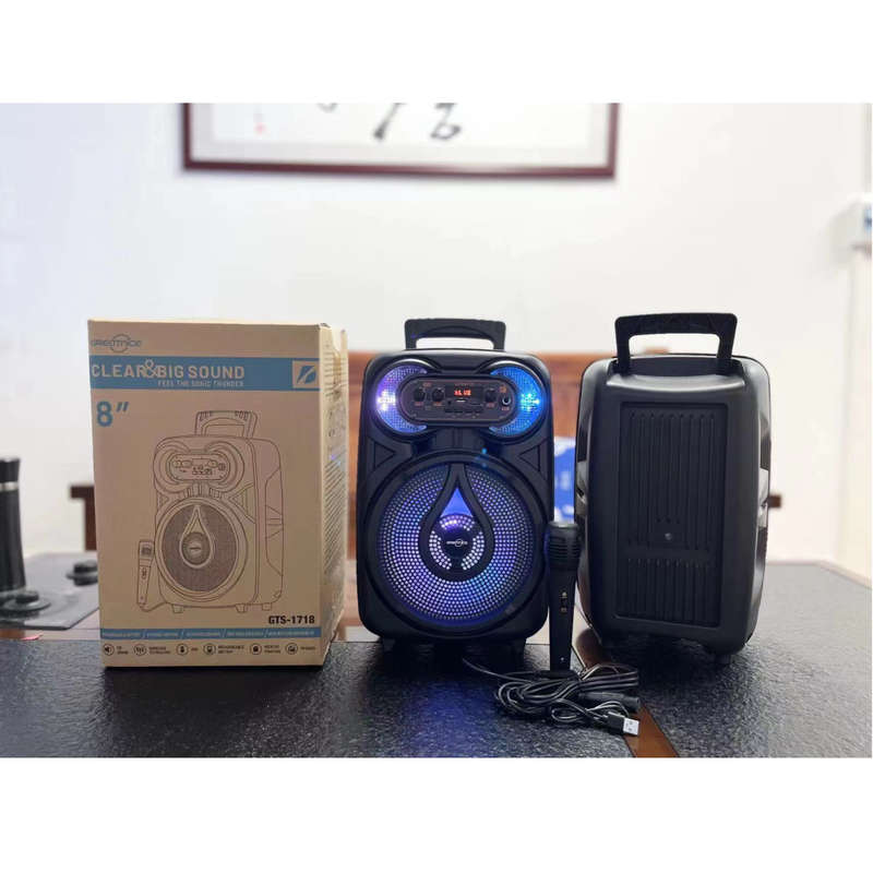 Bluetooth speaker gts1718 with microphone - 8 inch