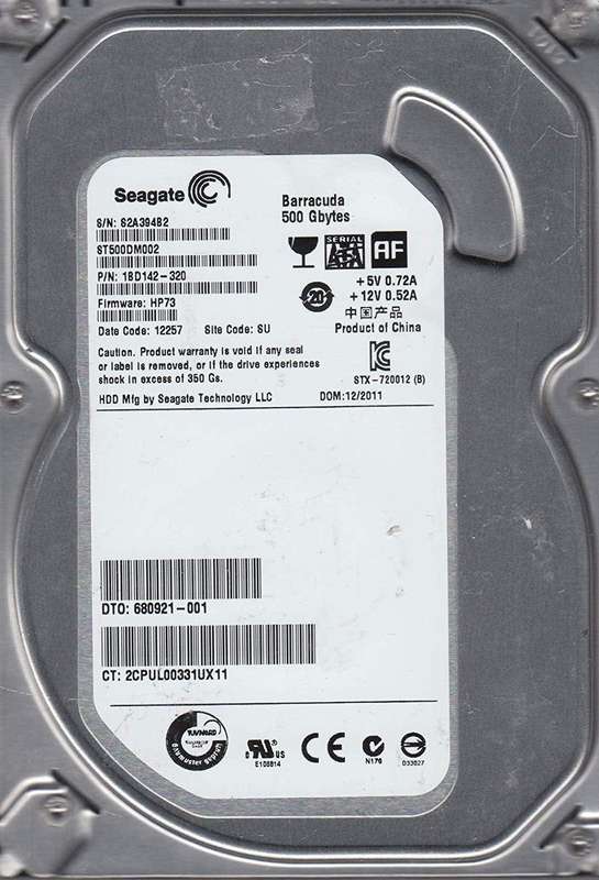 SEAGATE BARRACUDA 500GB SATA 3.5`HDD!!! GREAT DEAL
