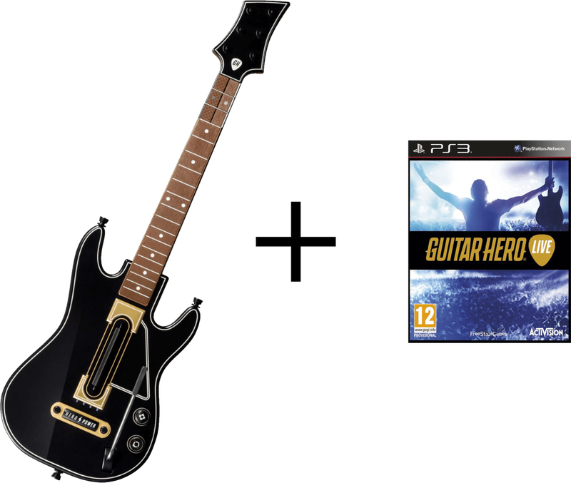PS3 Guitar Hero Live + Guitar BUNDLE (1X GH GAME 1x GUITAR CONTROLLER) -IN THE BOX!!